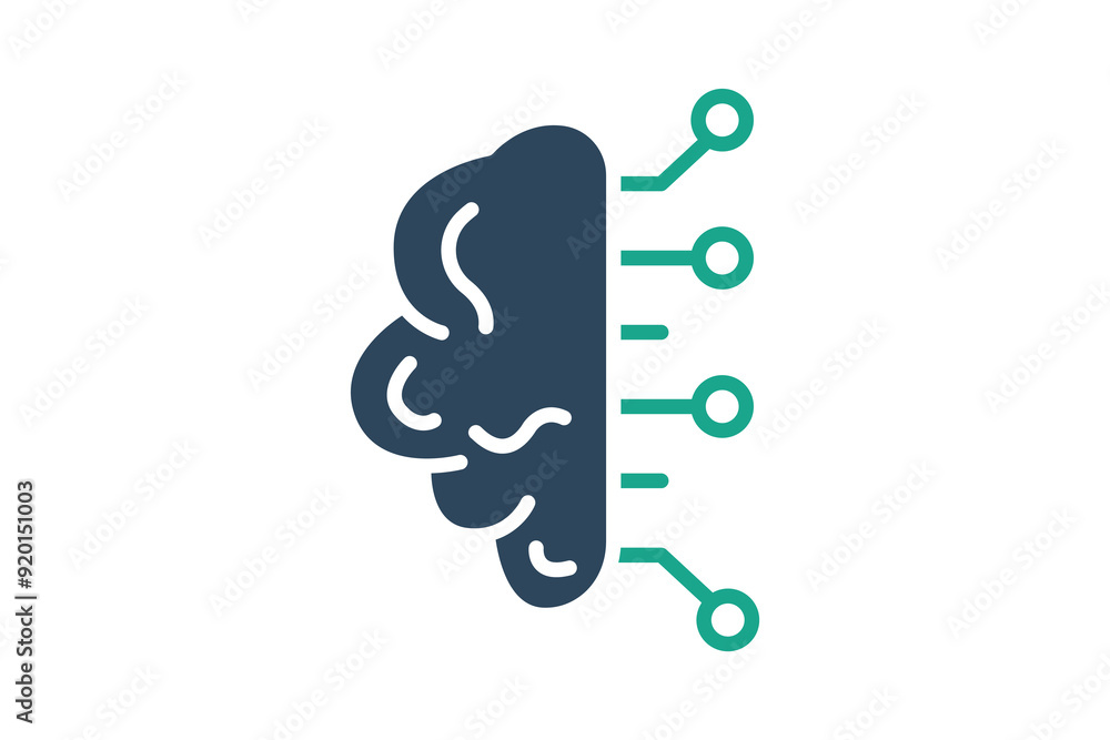 Poster business intelligence icon. icon related to technology. solid icon style. data analytics elements ve