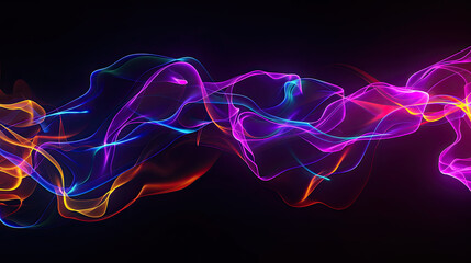 Fototapeta premium Vibrant Neon Smoke Rendering