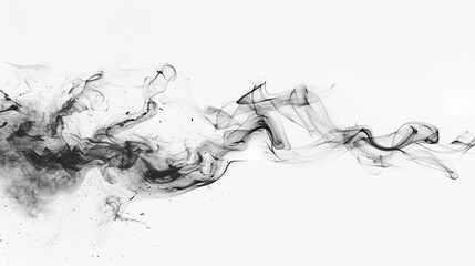 Fluid Smoke in Ink Wash