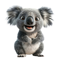 Fototapeta premium Cute Koala isolated on a transparent background for web, banner, wallpaper