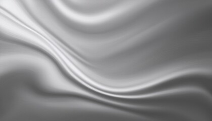 Smooth grey wavy gradient background. Soft liquid wallpaper. Silk nacre color texture for banner, flyer, presentation, graphic design. Abstract blurred wavy backdrop  Vector illustration