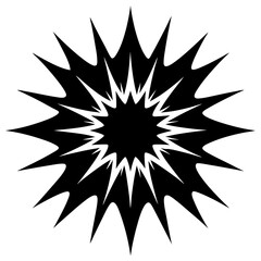 Burst isolated on white,  burst vector illustration,  mystic burst vector art,  burst silhouette,  burst vector icon,  mystic burst cartoon line art, eps