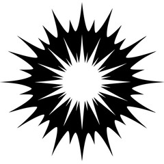 Burst isolated on white,  burst vector illustration,  mystic burst vector art,  burst silhouette,  burst vector icon,  mystic burst cartoon line art, eps