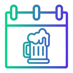 schedule Line Gradient Icon