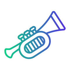tuba Line Gradient Icon