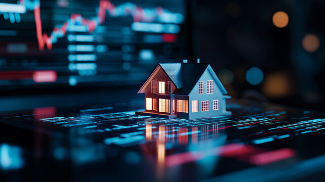 A house model represents the merging of real estate with technology and financial analysis.