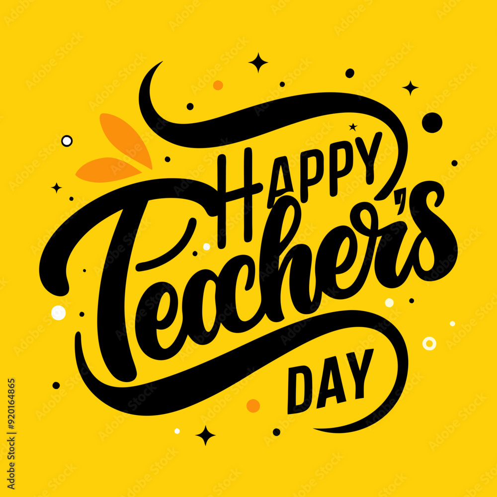 Wall mural Happy Teacher's Day in vector art Illustration