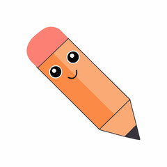 Pencil isolated on white,  pencil vector illustration,  pencil vector art,  pencil silhouette,  educetion vector icon,  pencil cartoon line art, eps