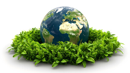 Invest in our planet. Concept of environment. Design with globe