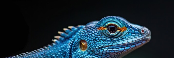 Obraz premium Blue Lizard Closeup