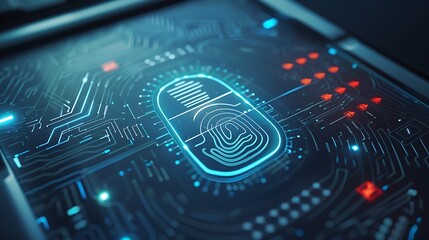 A secure login interface with biometric authentication options, ensuring only authorized access to sensitive data