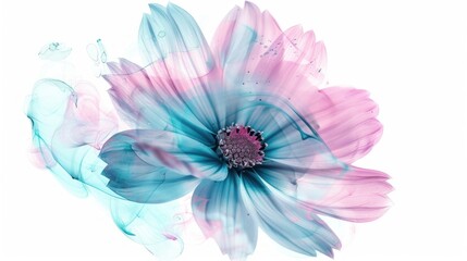Obraz premium Abstract Flower with Soft Colors and Swirling Patterns