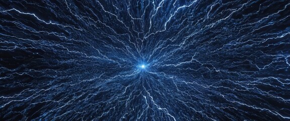 blue lightning background with black background