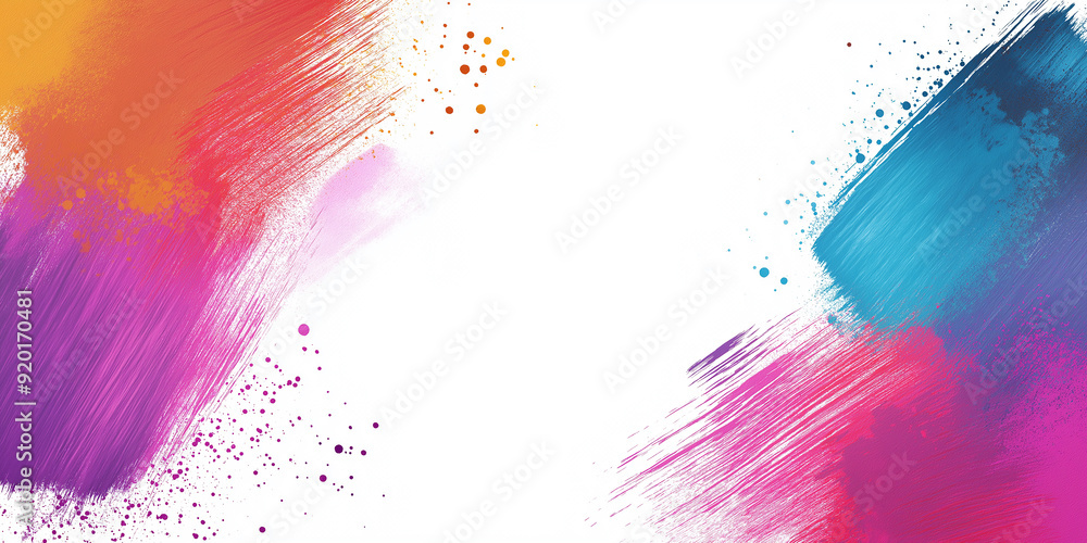 Poster colorful paint strokes forming a dynamic abstract background