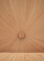 wooden wall with circular hole in the center