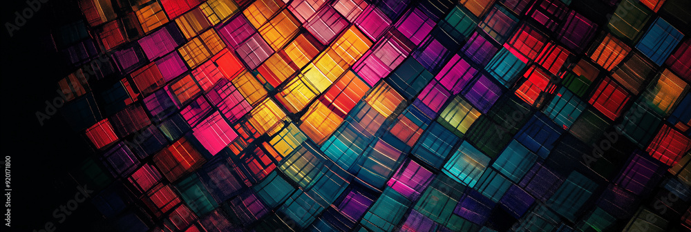 Aufkleber abstract background forming colorful mosaic pattern