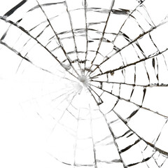 Obraz premium A spider web with a hole in the center