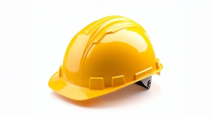 Fototapeta premium Yellow safety helmet isolated on a white background