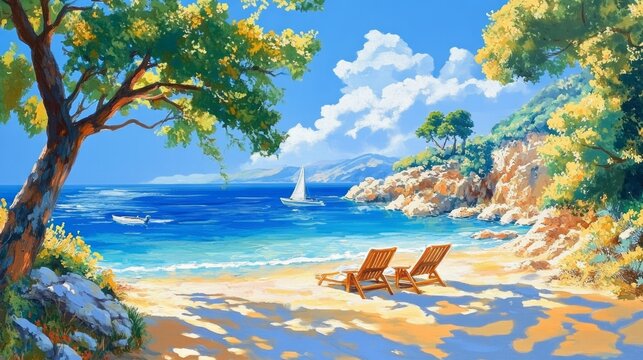 Yaz nesneleri kolaj, plaj izole set. Tatil meslek sembol