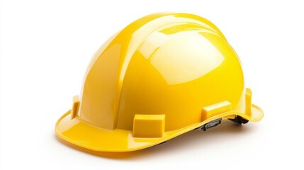 Fototapeta premium Yellow safety helmet isolated on a white background