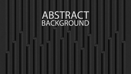 Black Background with Vertical Groove Lines. Grainy Surface. 