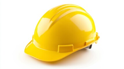 Fototapeta premium Yellow safety helmet isolated on a white background