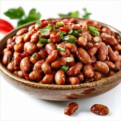 Obraz premium bowl beans with spoon and fork