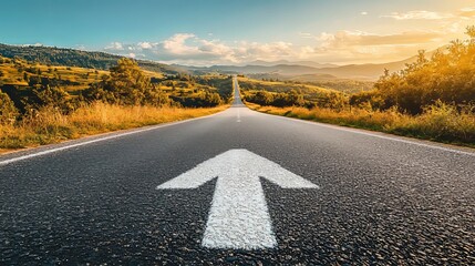 Endless Journey. Never-ending road leading into the unknown