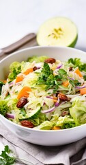 bowl salad with apples and carrots