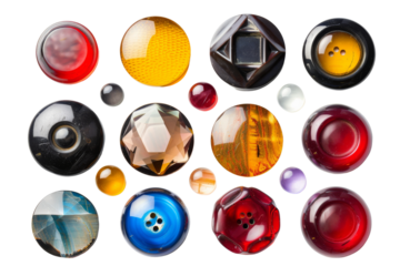 Colorful Buttons Collection Isolated