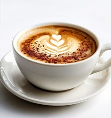 Fototapeta premium cup coffee with heart on it