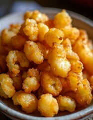 bowl popcorn with spoon in it