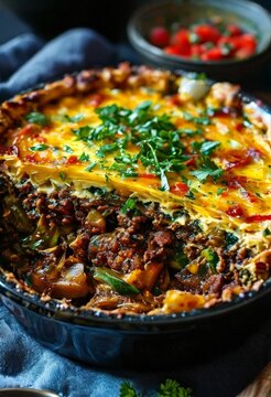 cassle filled with beef and cheese