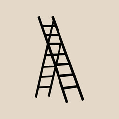 Minimalist Ladder Silhouette Vector Design