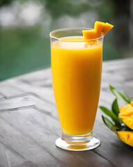 mango smoothie, fresh smoothie, mango juice, smoothie glass, gray table, delicious smoothie, healthy smoothie, tropical smoothie, fruit smoothie, mango drink, smoothie cup, refreshing beverage,