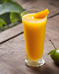 mango smoothie delight, smoothie luxury, fresh tropical smoothie, mango juice glass, smoothie elegance, smooth mango blend, vibrant smoothie glass, gray surface drink, smoothie with mango, exotic 