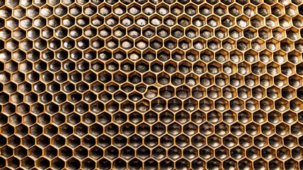 Honeycomb background with metallic gold hexagons, honeycomb, background, metallic, gold, hexagons, pattern, texture, shiny