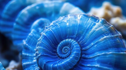 Blue Seashell Macro Photography