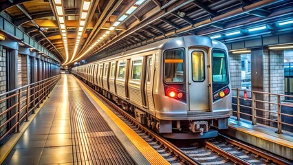 subway line at the station