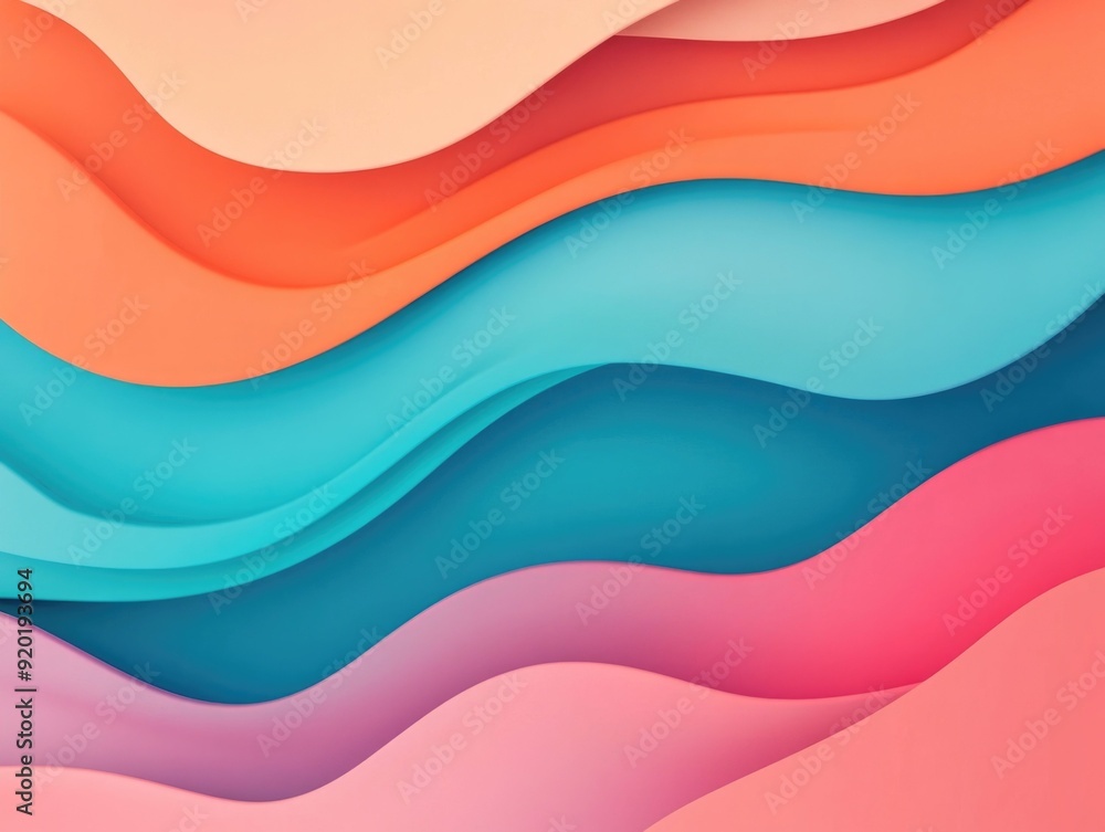 Poster captivating organic gradient shapes with soft edges harmonious abstract art composition that evokes 