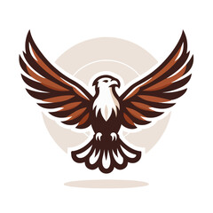 Fototapeta premium flat vector logo of an eagle, Eagle logo.