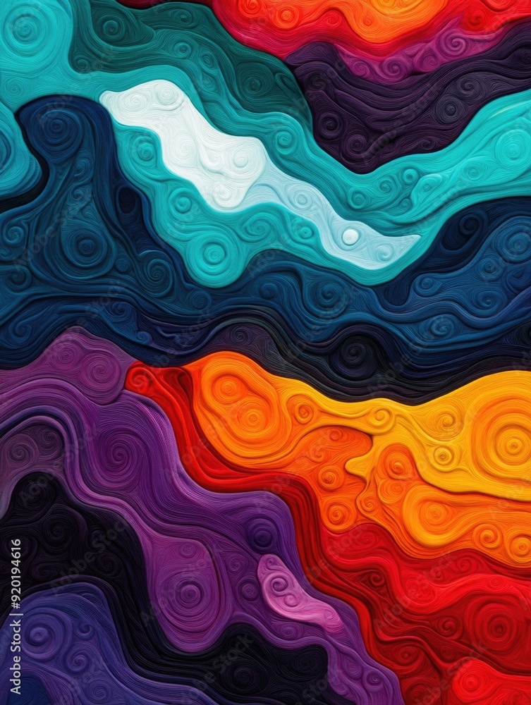 Poster captivating cluster of organic shapes with intricate line details in abstract art a visually strikin