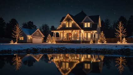 Fototapeta premium house at night