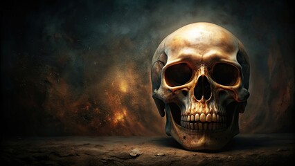 Skull with a skull design for Halloween or horror themes, skull, bones, death, creepy, eerie, spooky, macabre, horror, gothic
