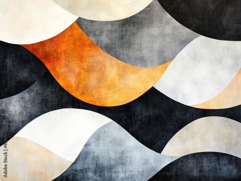 Aufkleber captivating abstract composition with overlapping organic shapes and soft focus layered subtle digit
