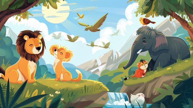 Playful animal-themed retellings of parables