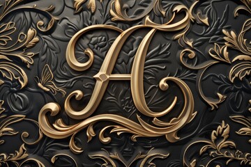 A golden letter against a dark background, perfect for highlighting important text or adding luxury touch to designs