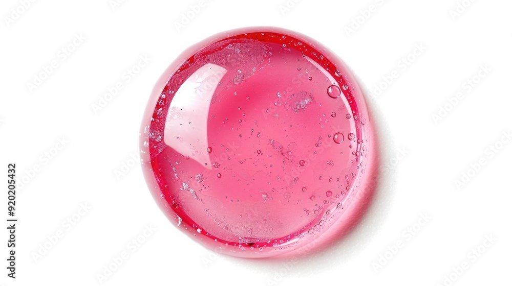 Poster A close-up view of a pink object on a white surface