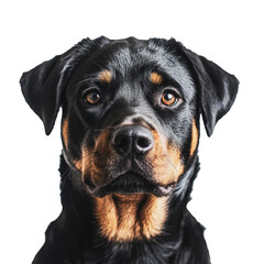 PNG Rottweiler portrait against white background