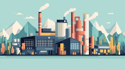Obraz premium A flat design depicting the future of advanced recycling technologies and innovations that promote a more sustainable eco friendly and circular economy